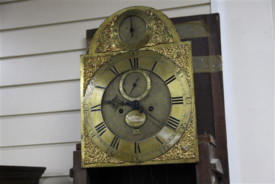 Jasper Taylor of Holborn, London. A mid 18th century walnut eight day longcase clock, 7ft 10in.